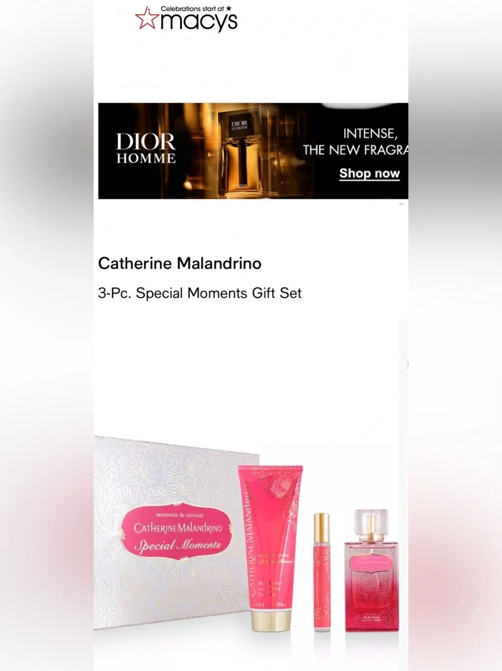 Catherine Malandrino Pink Special Moments Bath & Body Gift Set-Plus more❤️